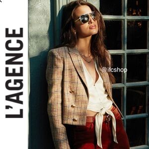 NWT L’Agence Roxane Front-tie Shirt In White XXS